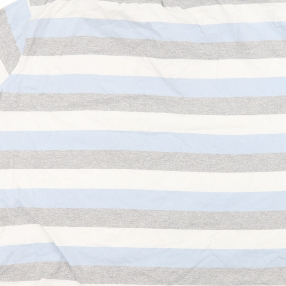 Cedar Wood State Mens Grey Striped   Polo Size 2XL
