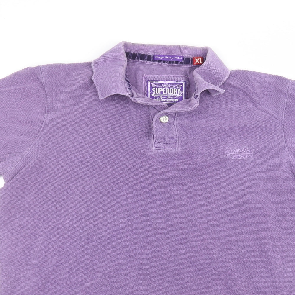 Superdry Mens Purple    Polo Size XL