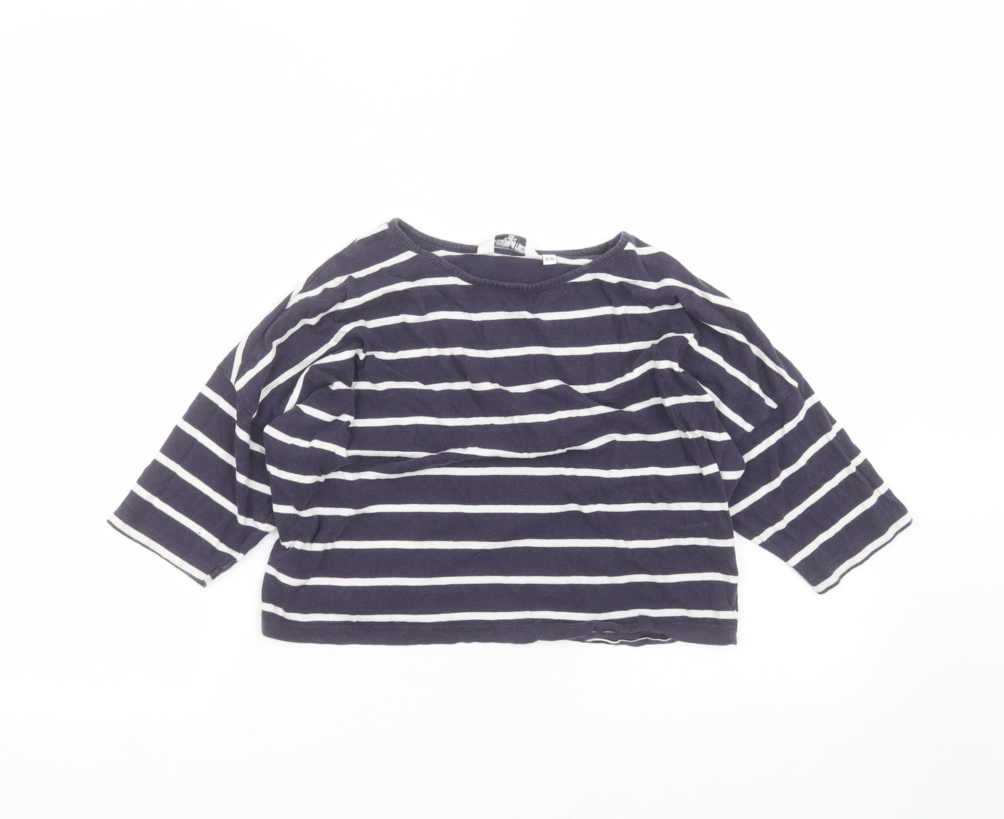 New Look Boys Blue Striped  Basic T-Shirt Size 12-13 Years
