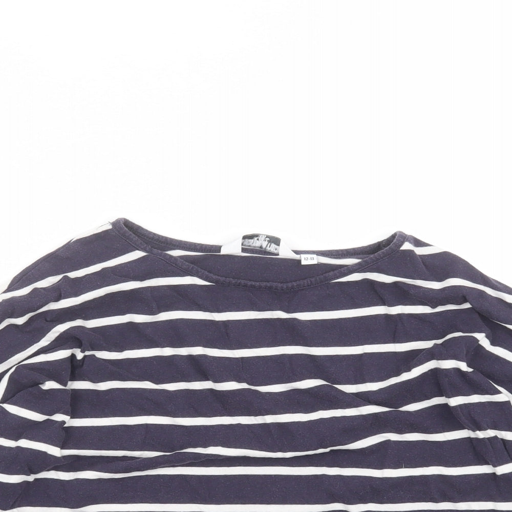 New Look Boys Blue Striped  Basic T-Shirt Size 12-13 Years