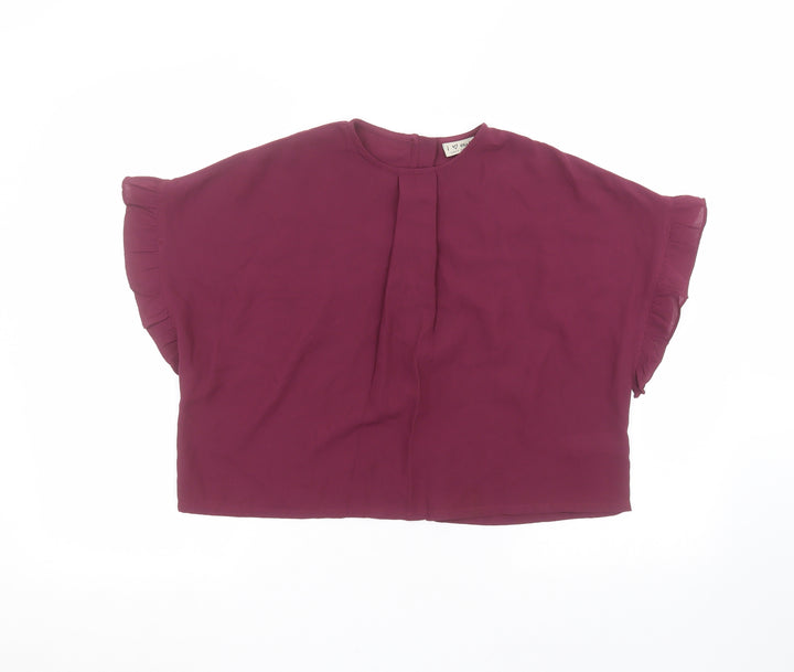 NEXT Girls Purple Basic T-Shirt Size 12 Years