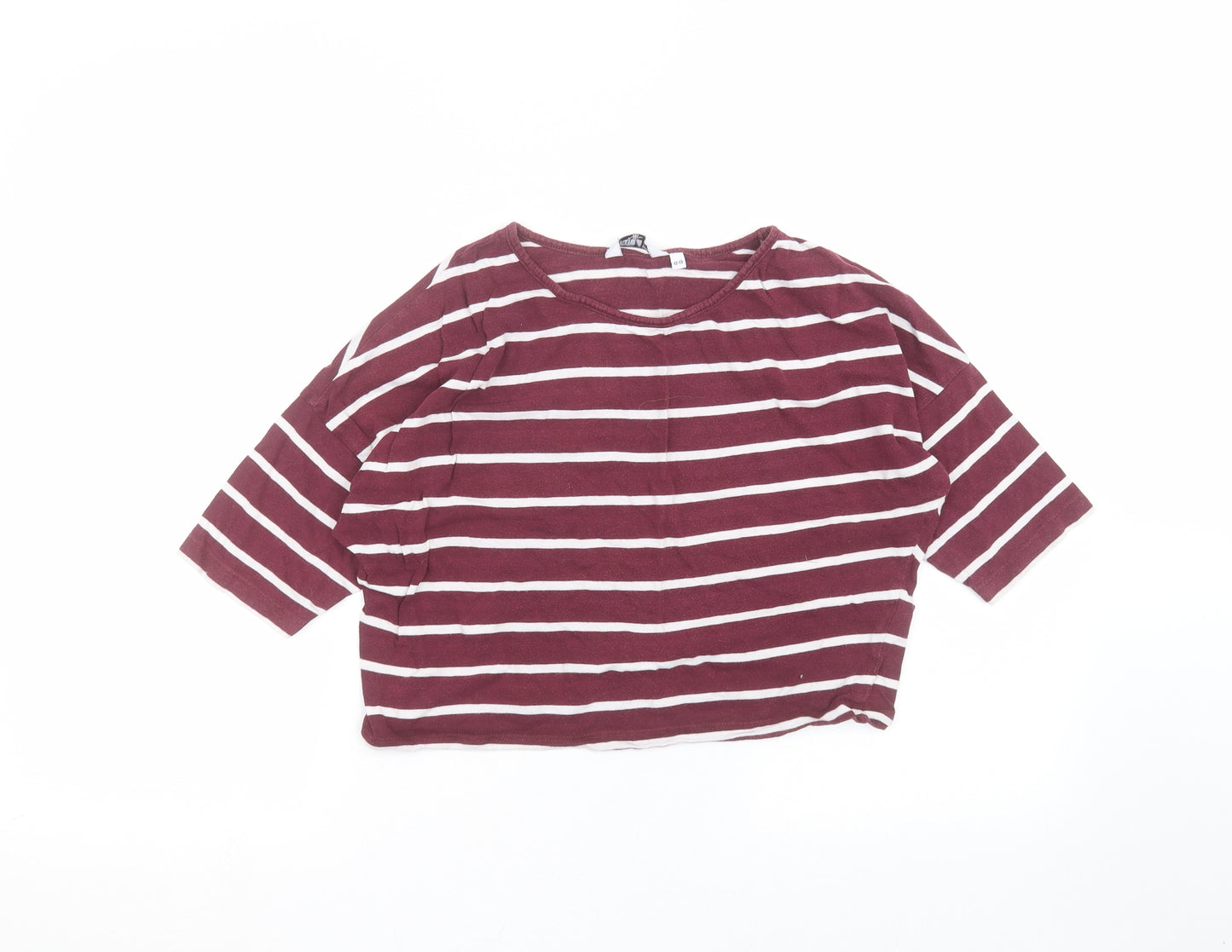 New Look Girls Red Striped  Basic T-Shirt Size 12-13 Years