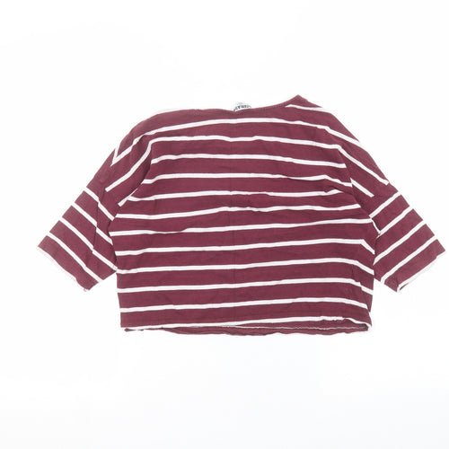 New Look Girls Red Striped  Basic T-Shirt Size 12-13 Years