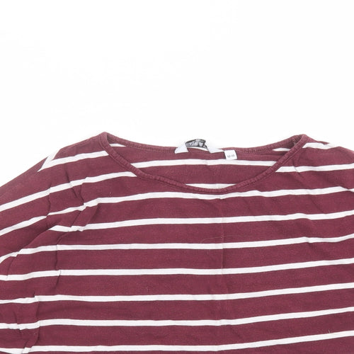 New Look Girls Red Striped  Basic T-Shirt Size 12-13 Years