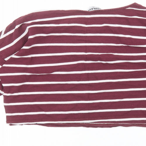 New Look Girls Red Striped  Basic T-Shirt Size 12-13 Years