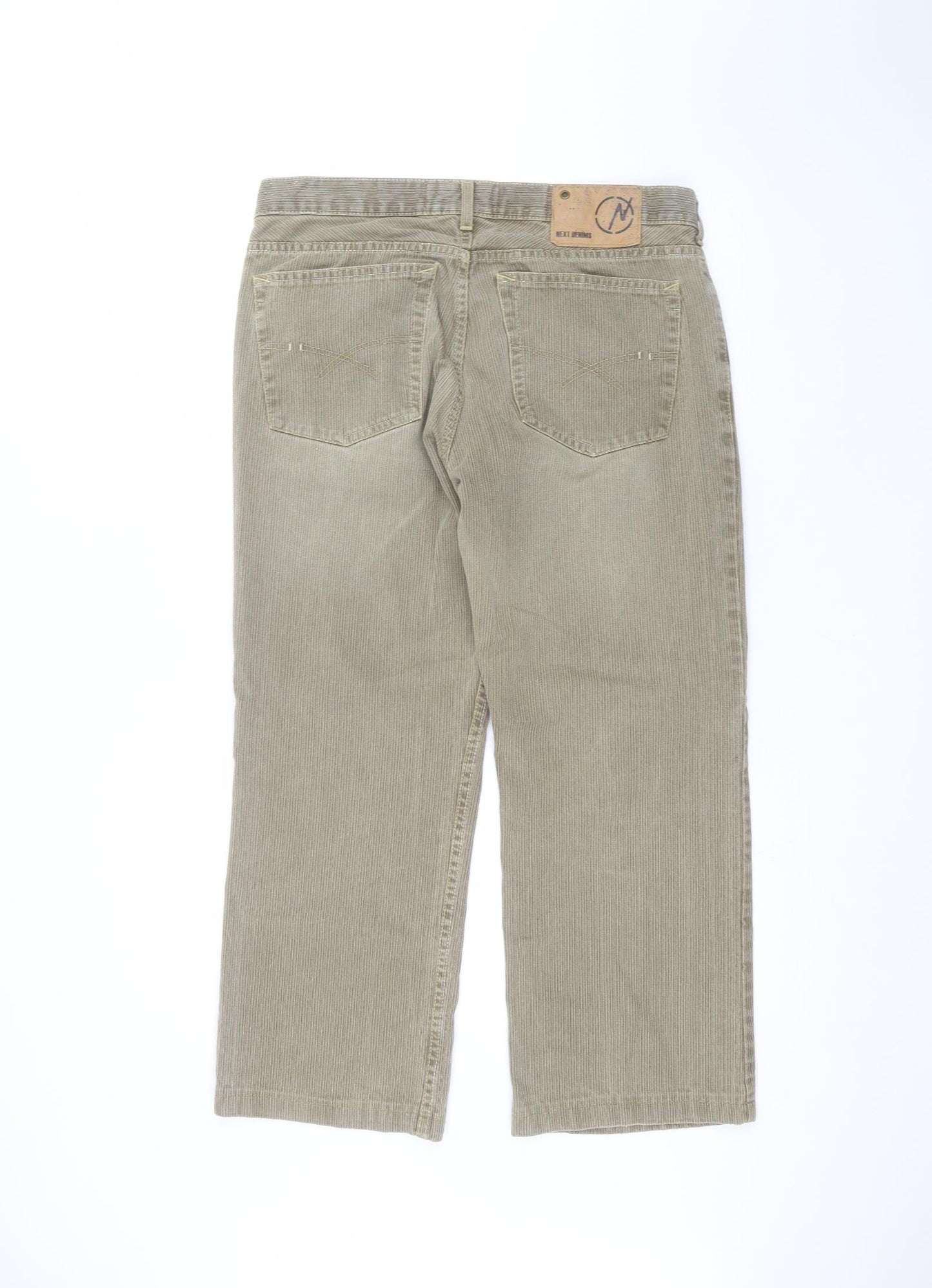 NEXT Mens Green   Straight Jeans Size 34 in L27 in