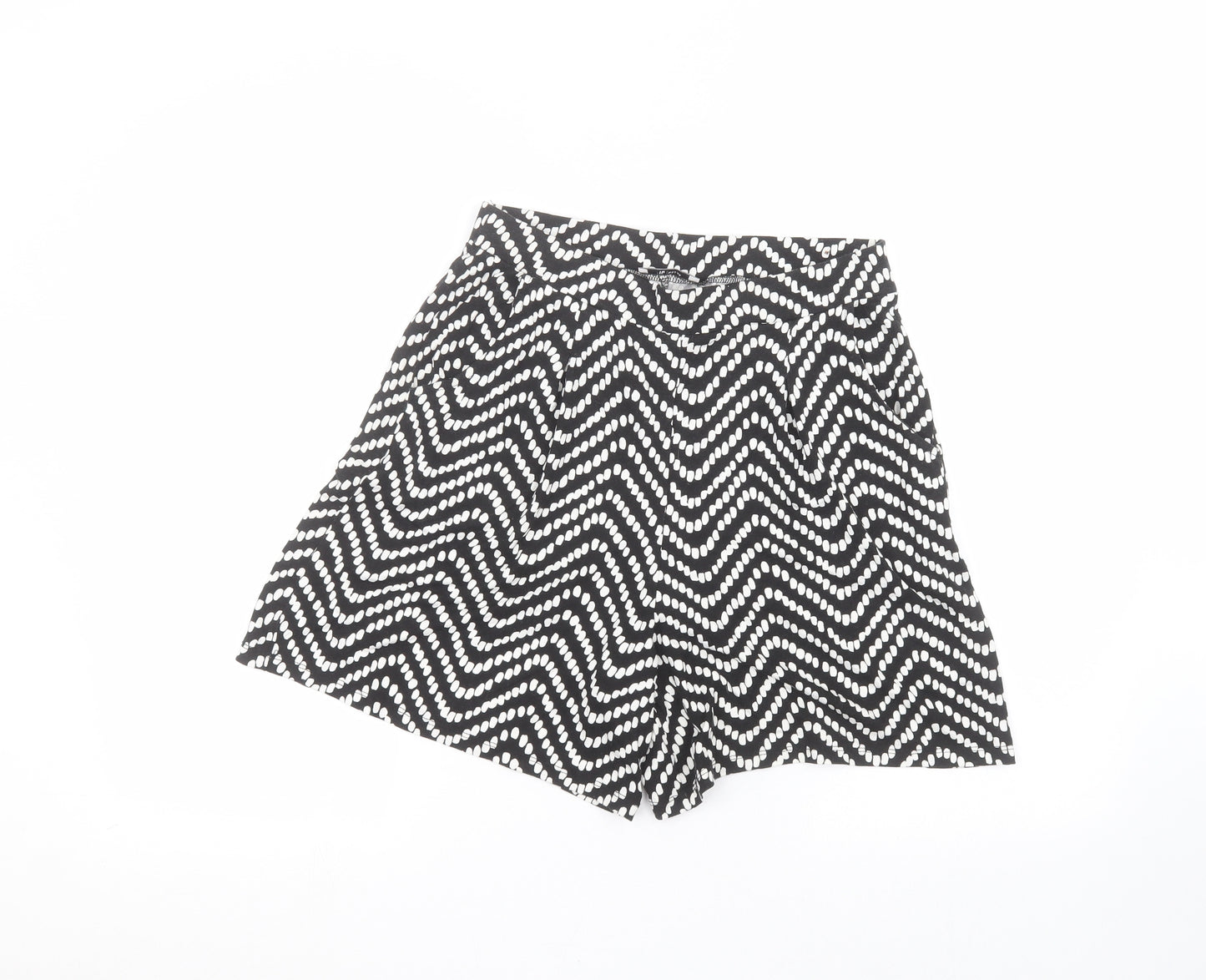 TU Womens Black Polka Dot  Paperbag Shorts Size 10