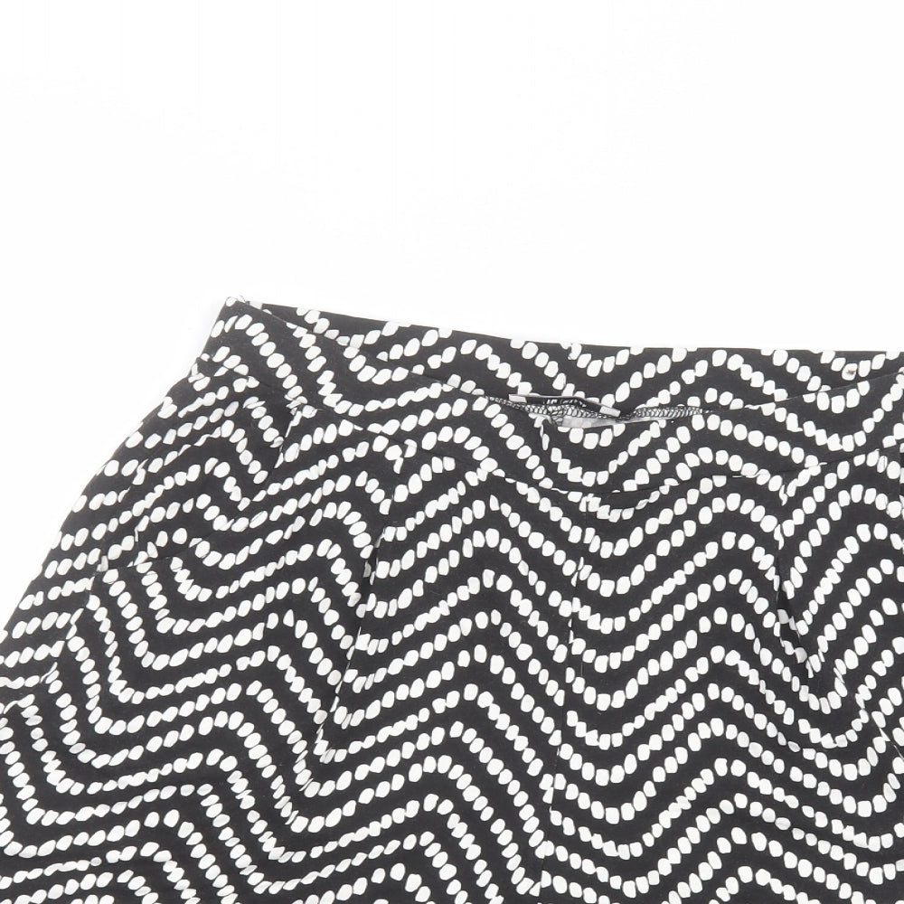 TU Womens Black Polka Dot  Paperbag Shorts Size 10