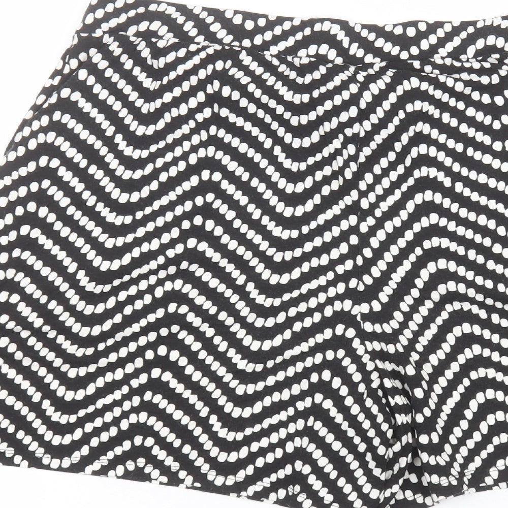 TU Womens Black Polka Dot  Paperbag Shorts Size 10