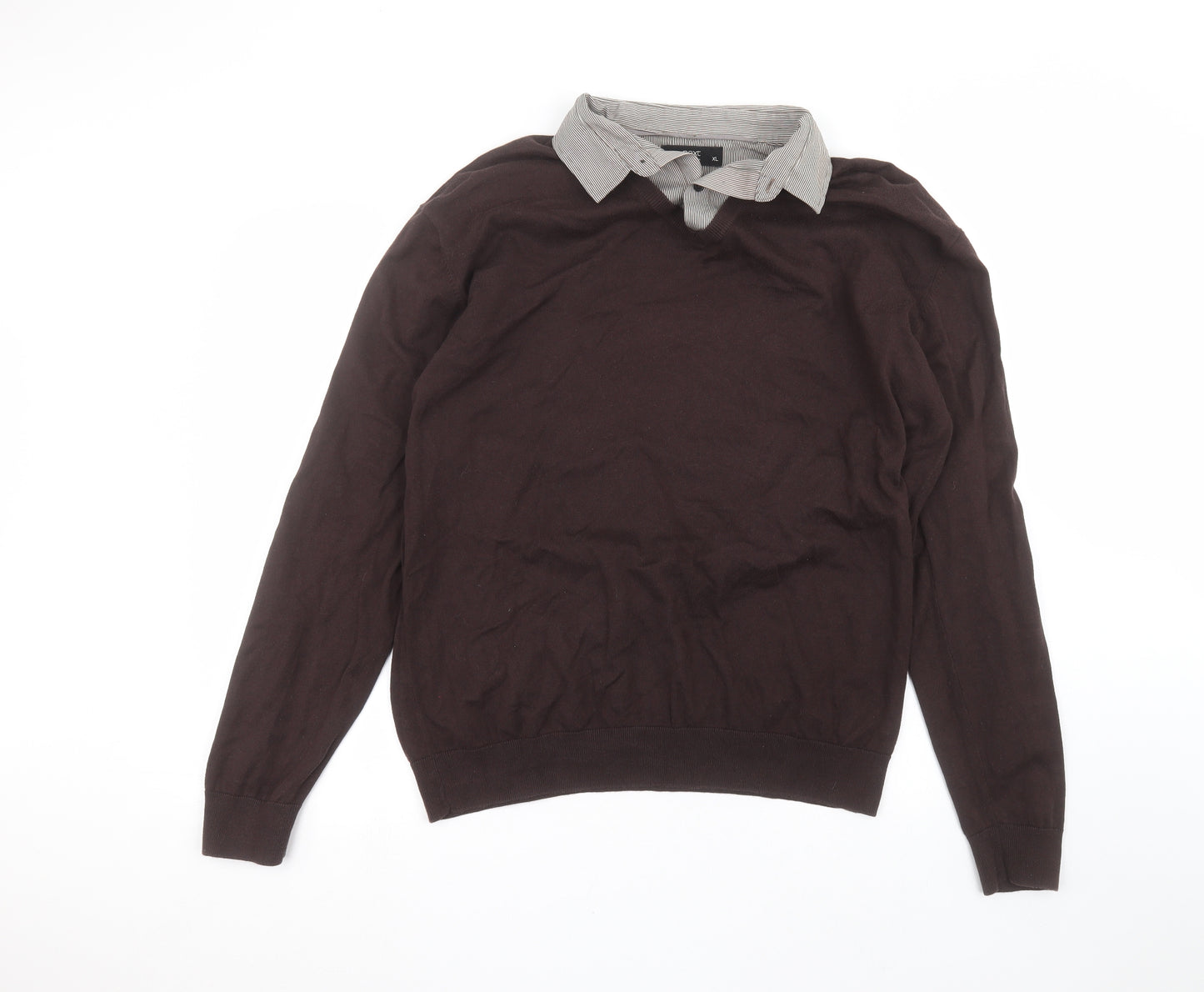 NEXT Mens Brown    Polo Size XL