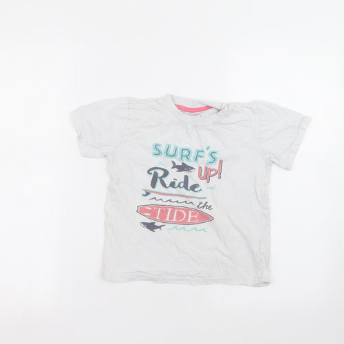 Primark Girls White   Basic T-Shirt Size 5-6 Years