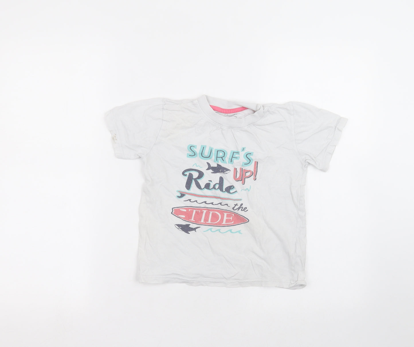 Primark Girls White   Basic T-Shirt Size 5-6 Years