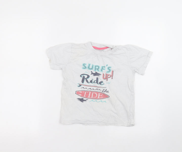 Primark Girls White   Basic T-Shirt Size 5-6 Years