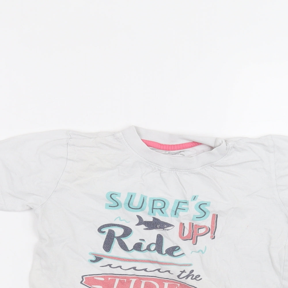 Primark Girls White   Basic T-Shirt Size 5-6 Years
