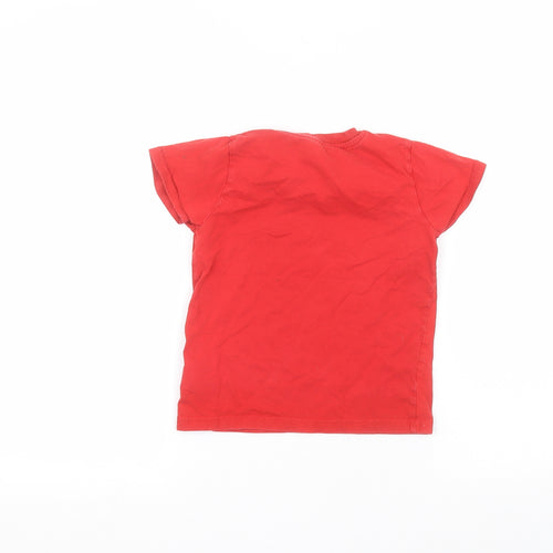 Primark Boys Red   Basic T-Shirt Size 5-6 Years