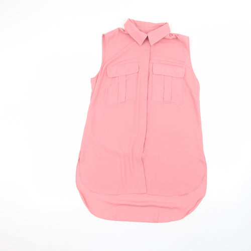 Atmosphere Womens Pink   Basic Button-Up Size 10