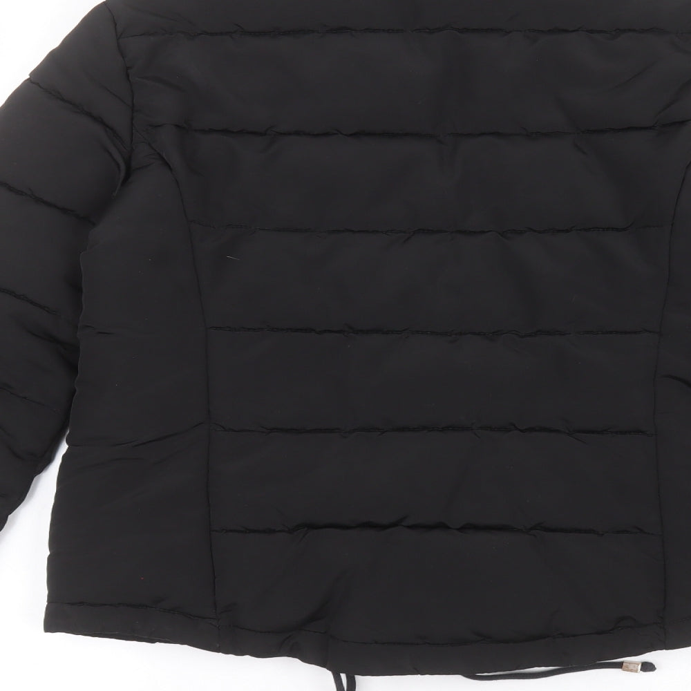 Topshop Womens Black   Puffer Jacket Coat Size 8