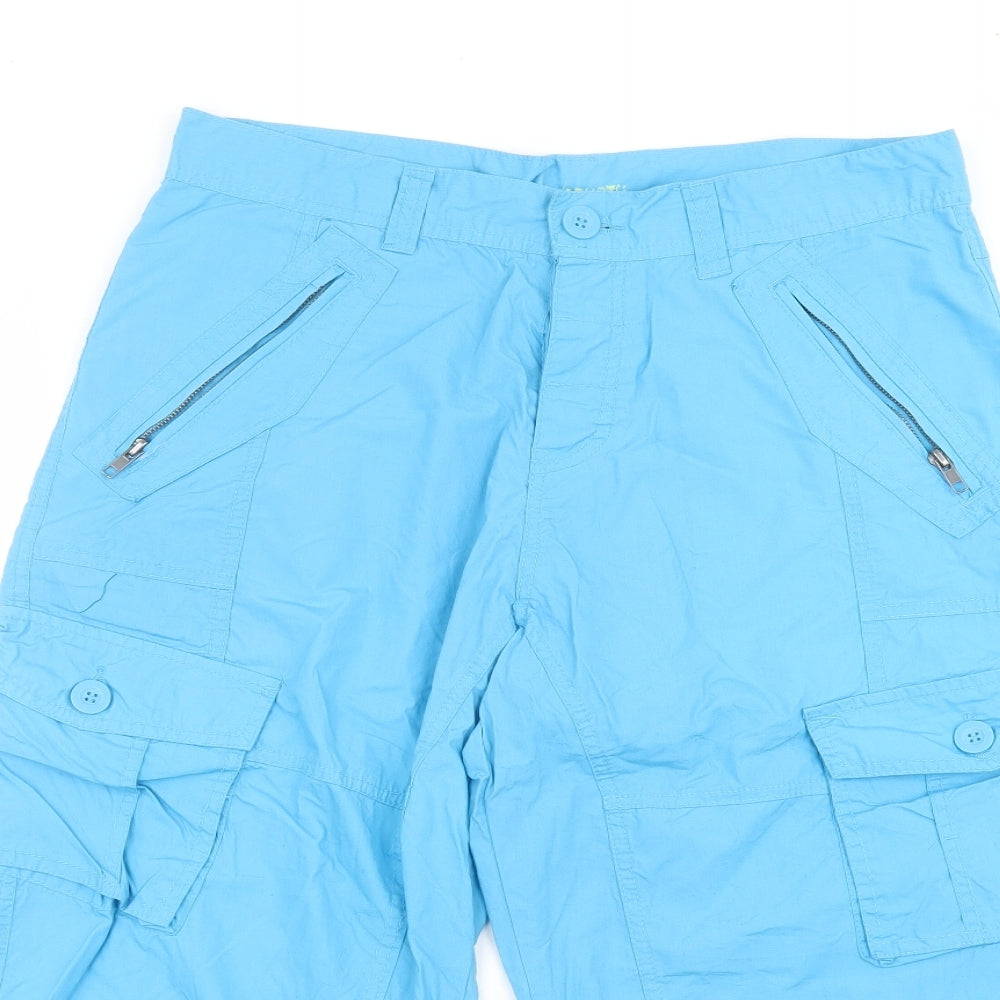 Denim & Co. Mens Blue   Cargo Shorts Size 34 in