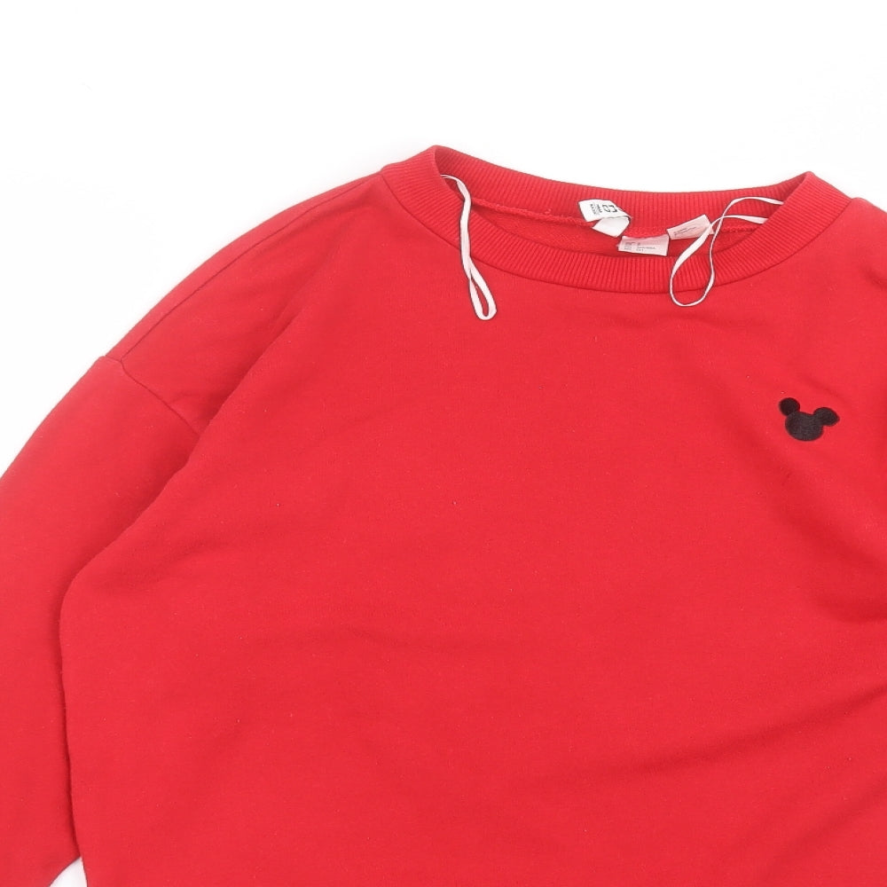 H&M Womens Red   Pullover Jumper Size S
