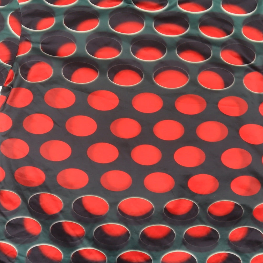 Preworn Womens Green Polka Dot  Basic T-Shirt Size XL