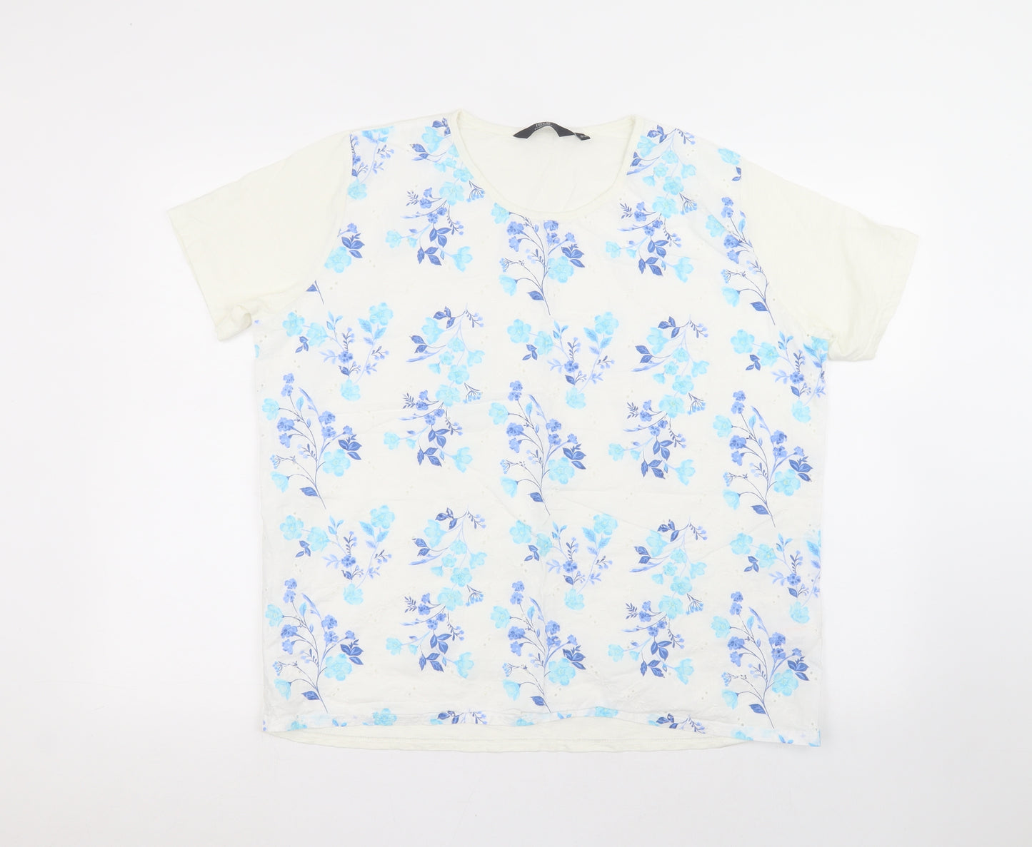 EWM Womens White   Basic T-Shirt Size L