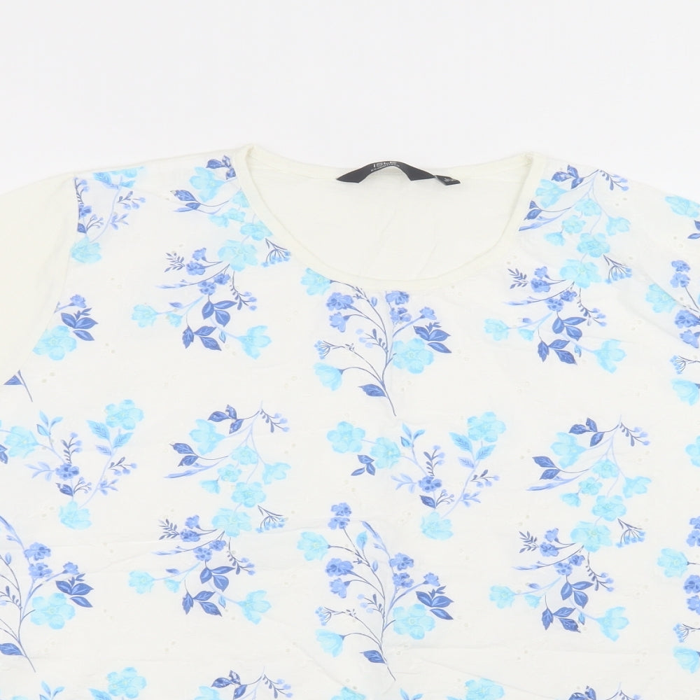 EWM Womens White   Basic T-Shirt Size L