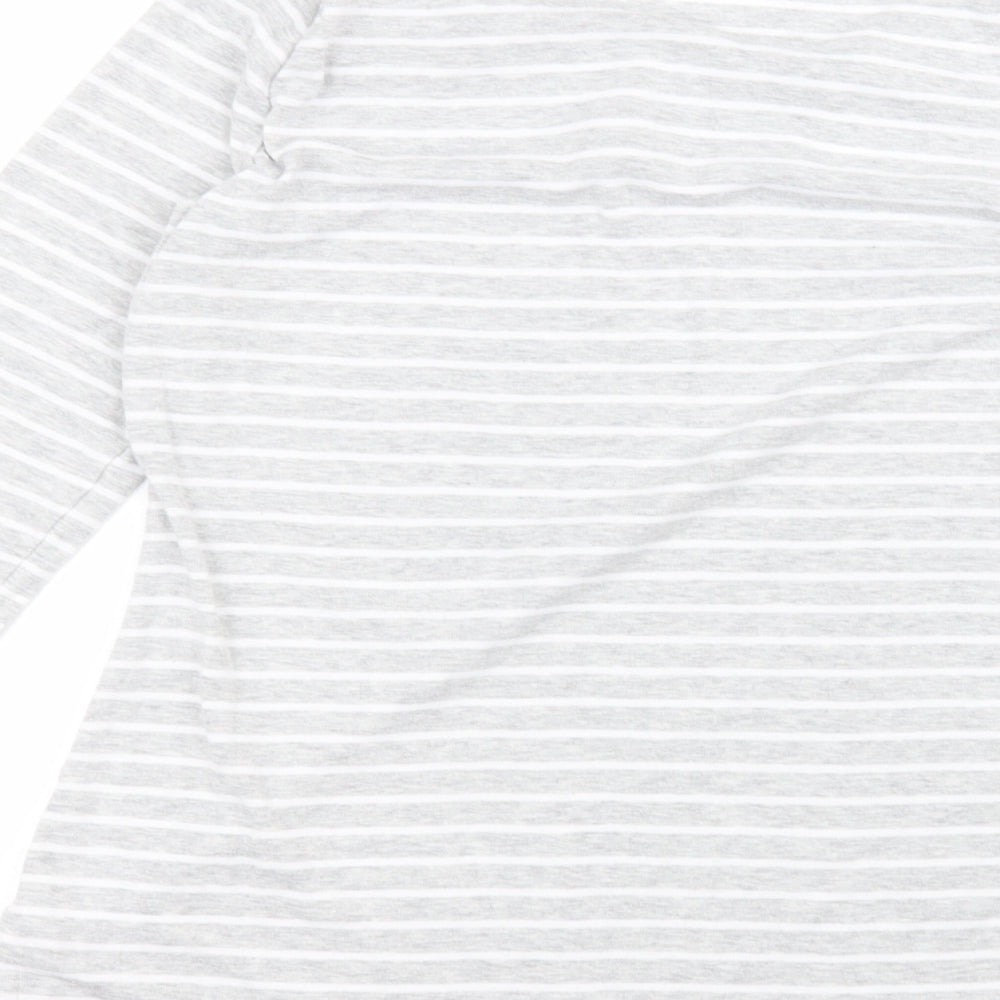 Love leisure Womens White Striped  Pullover Jumper Size 16