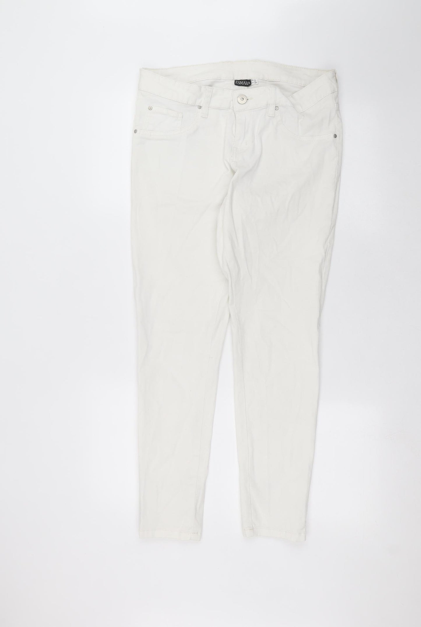 ESMARA Womens White   Skinny Jeans Size 14 L27 in