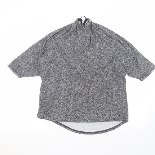 Intuition Womens Blue Polka Dot  Basic T-Shirt Size 10