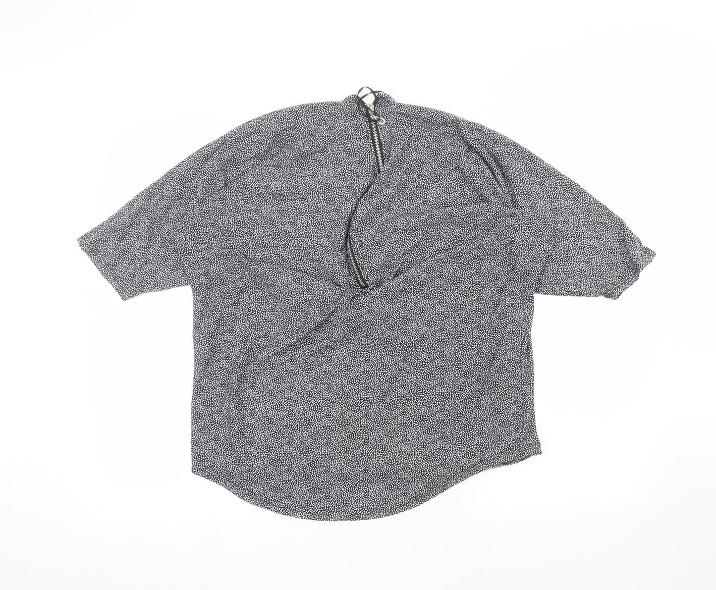 Intuition Womens Blue Polka Dot  Basic T-Shirt Size 10
