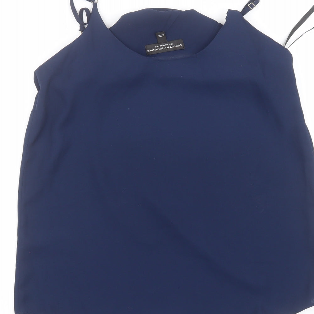 Dorothy Perkins Womens Blue   Basic Blouse Size 8