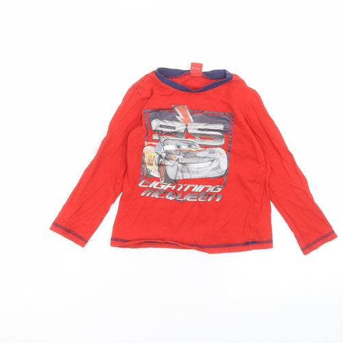 CARS Boys Red   Basic T-Shirt Size 3-4 Years  - cars
