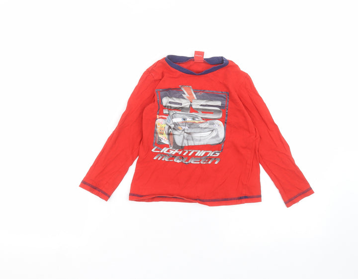 CARS Boys Red   Basic T-Shirt Size 3-4 Years  - cars