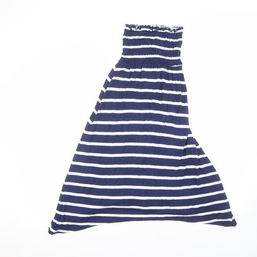 New Look Womens Blue Striped  A-Line  Size 8