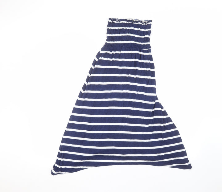 New Look Womens Blue Striped  A-Line  Size 8