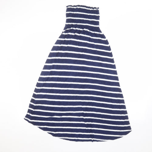 New Look Womens Blue Striped  A-Line  Size 8