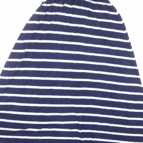 New Look Womens Blue Striped  A-Line  Size 8