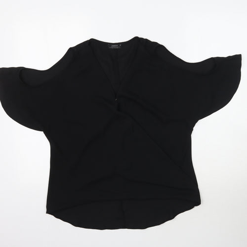 Matalan Womens Black   Basic Blouse Size 10  - Shoulder cut out
