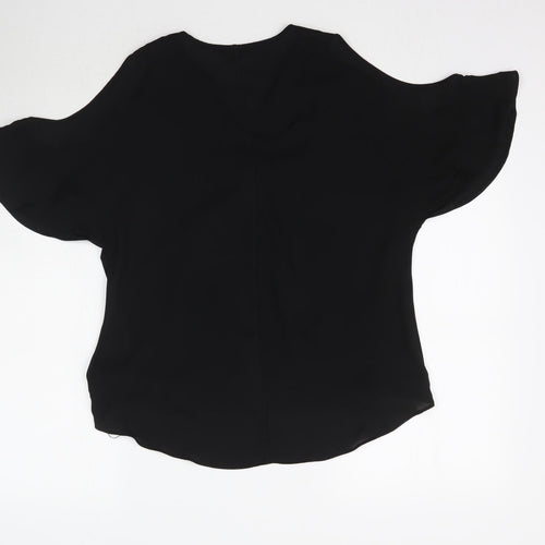 Matalan Womens Black   Basic Blouse Size 10  - Shoulder cut out
