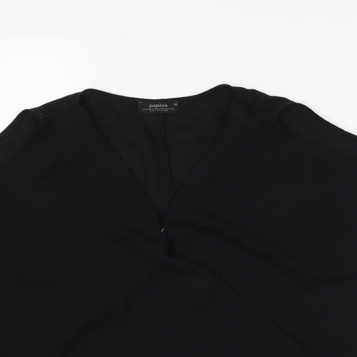 Matalan Womens Black   Basic Blouse Size 10  - Shoulder cut out