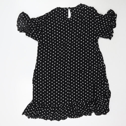 Papaya Womens Black Polka Dot  Mini  Size 10