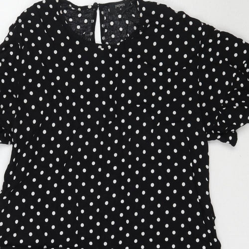 Papaya Womens Black Polka Dot  Mini  Size 10