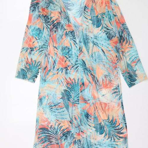 Boohoo Womens Multicoloured Floral  Cardigan Jumper Size S  - Light cover up