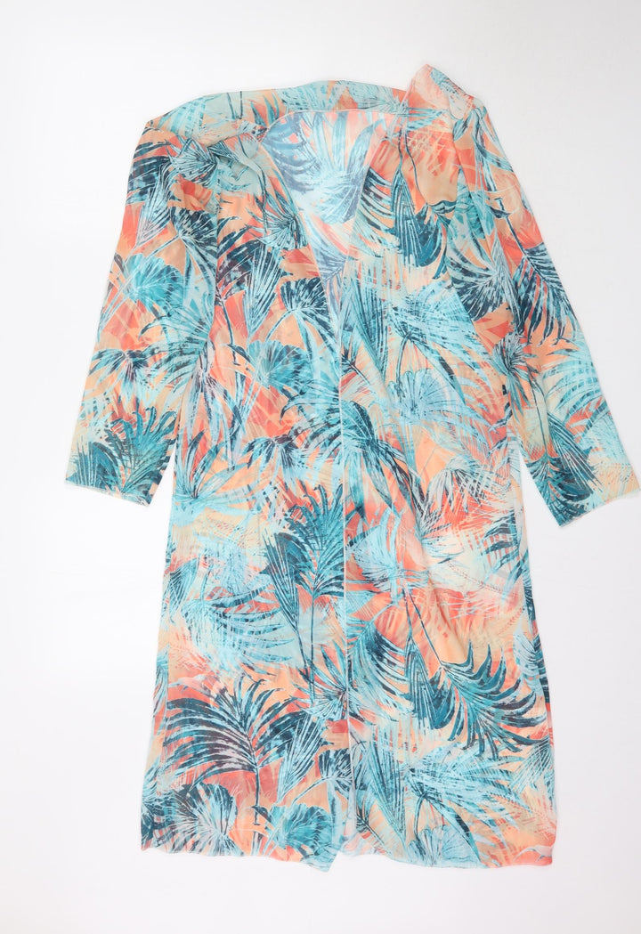 Boohoo Womens Multicoloured Floral Cardigan Jumper Size S - Light cover up