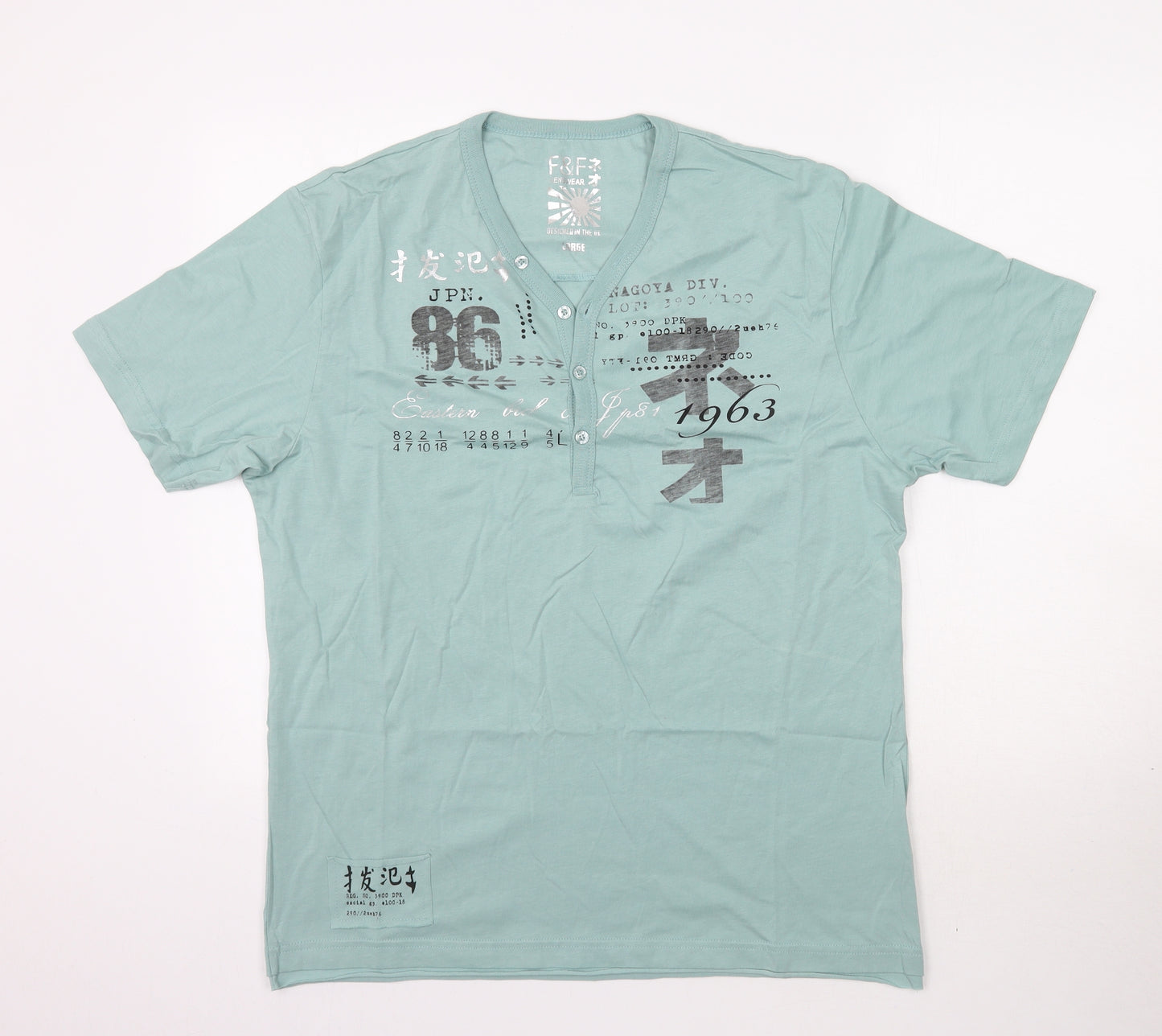 F&F Mens Blue    T-Shirt Size L