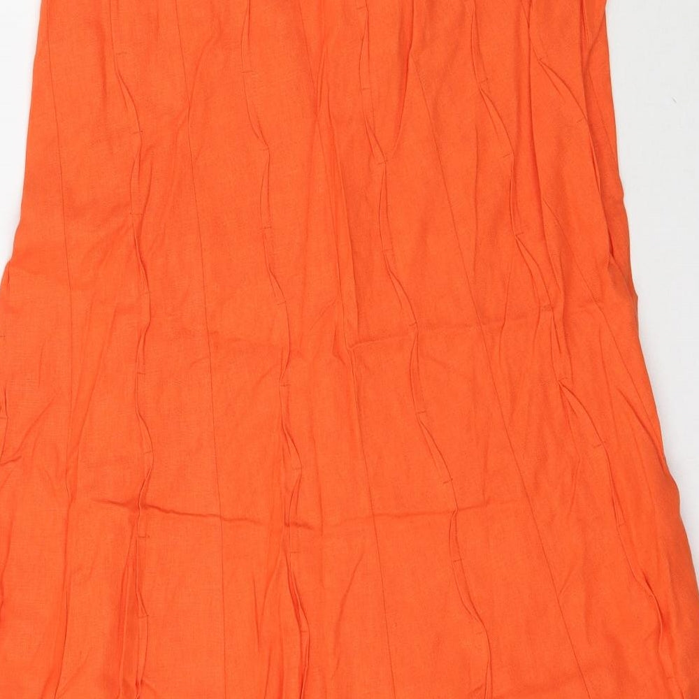 Marks and Spencer Womens Orange   A-Line Skirt Size 12