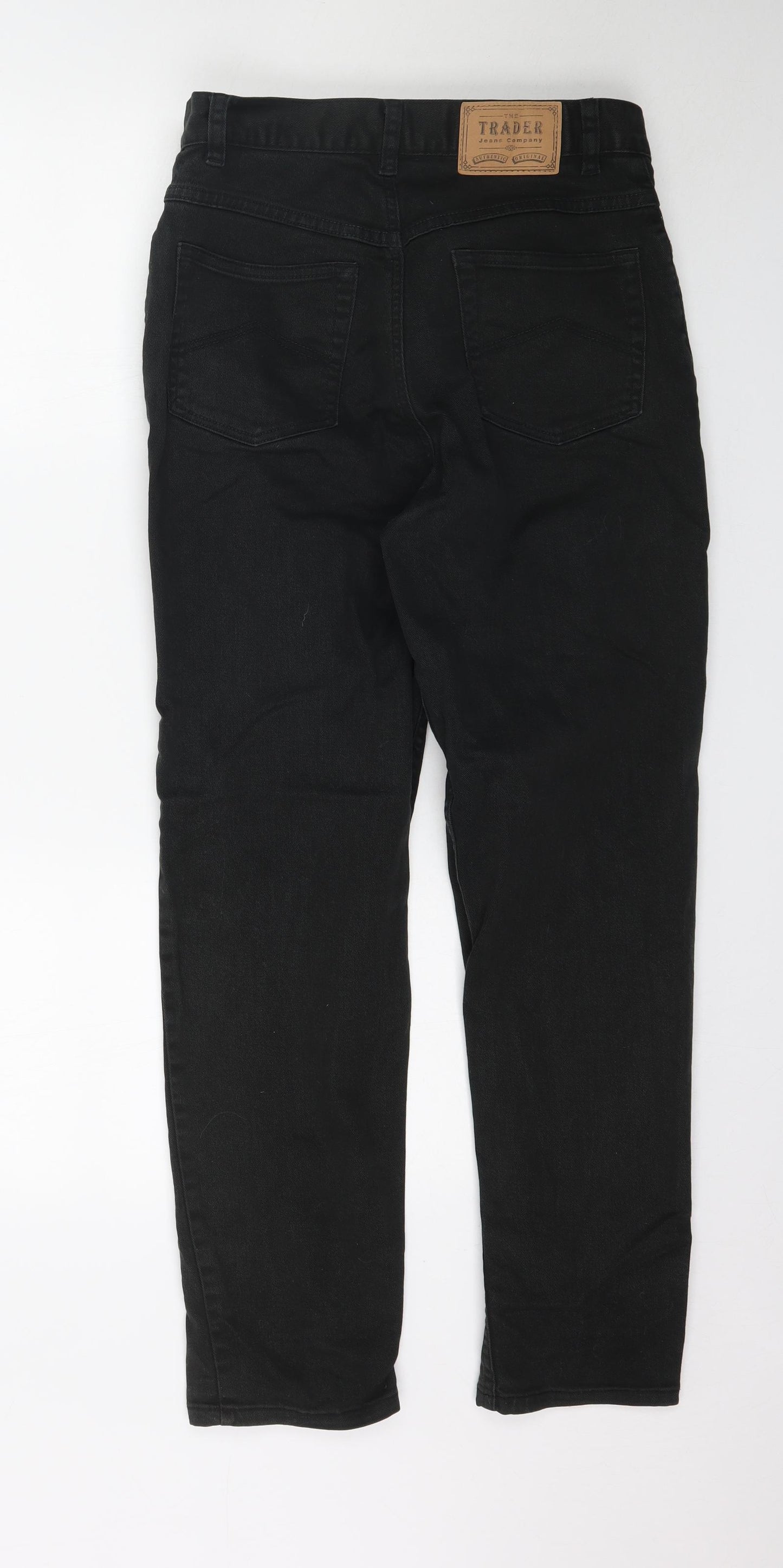 Trader Womens Black  Denim Straight Jeans Size 14 L30 in