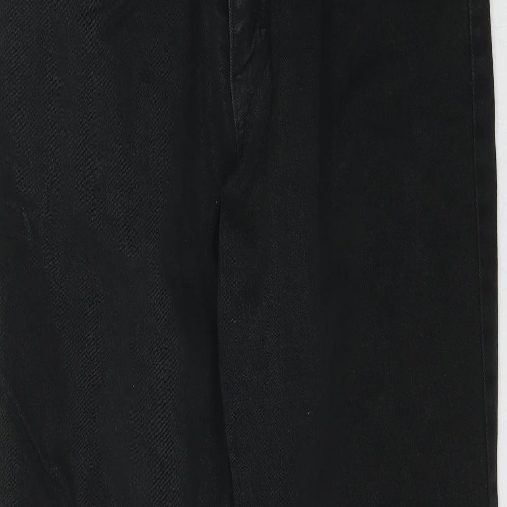 Trader Womens Black  Denim Straight Jeans Size 14 L30 in