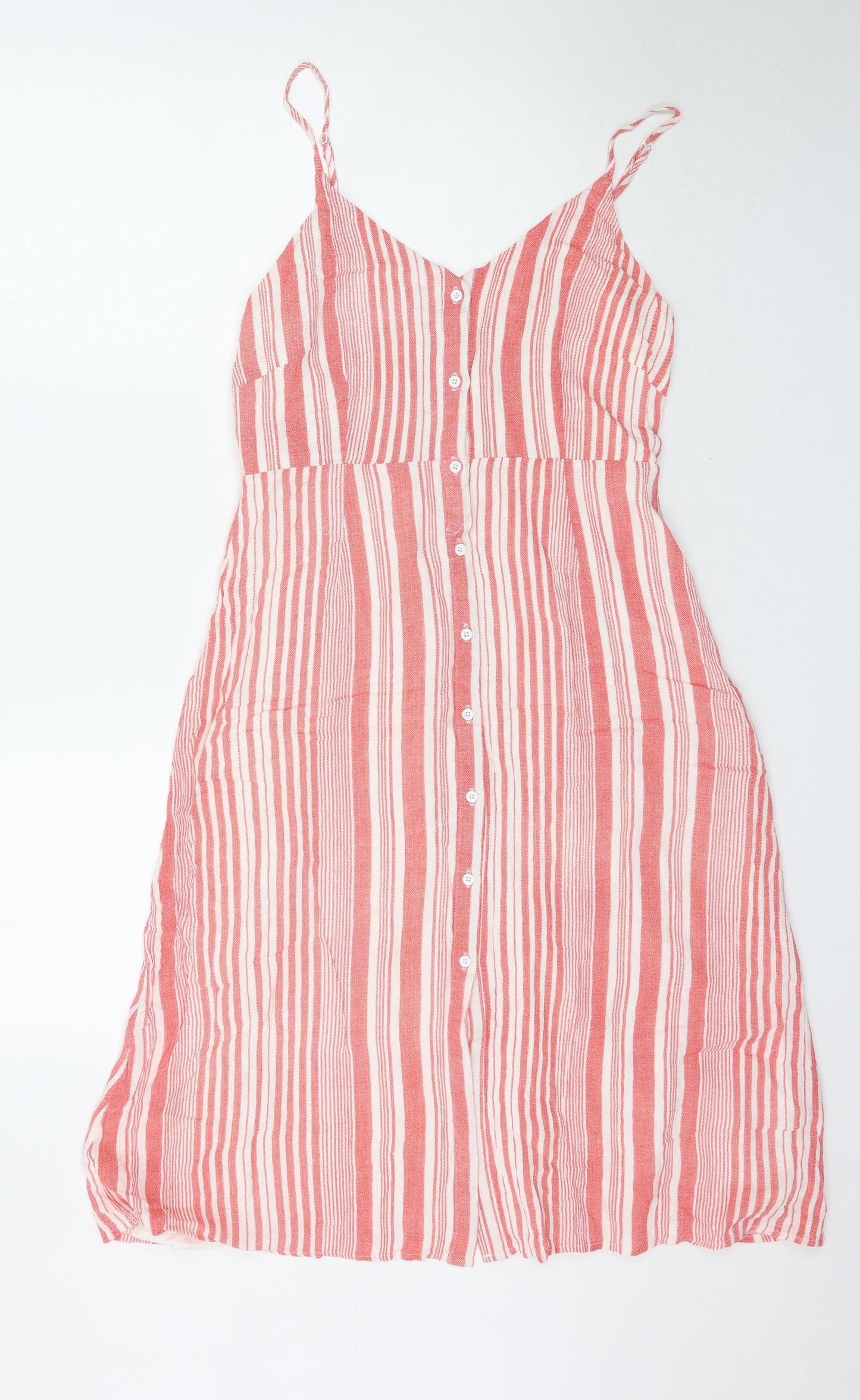 Glamorous Womens Pink Striped  A-Line  Size 10