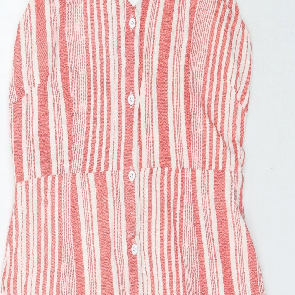 Glamorous Womens Pink Striped  A-Line  Size 10